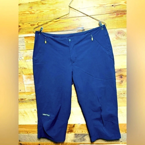 Marmot Womens Deep Navy Capri USM pockets hiking walking comfort sports summer - Picture 1 of 6